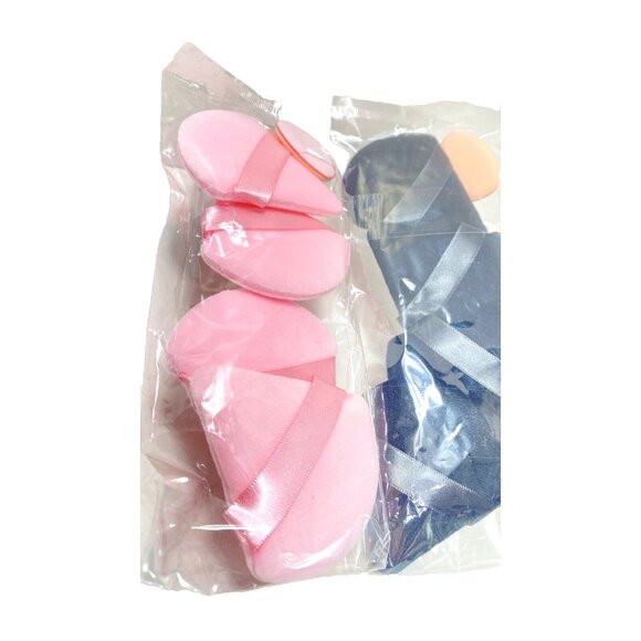 15pc Soft Triangle Make Up Sponges Powder Puffs, Pink, Black, White Lot, New - Picture 2 of 4